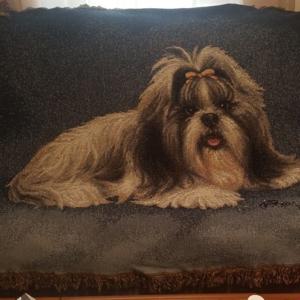 Shih tzu throw